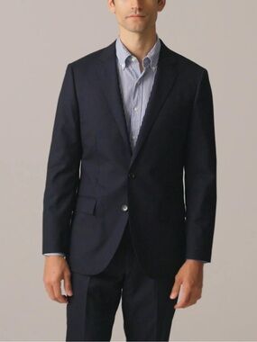 Men's Navy Single-Breasted Blazer